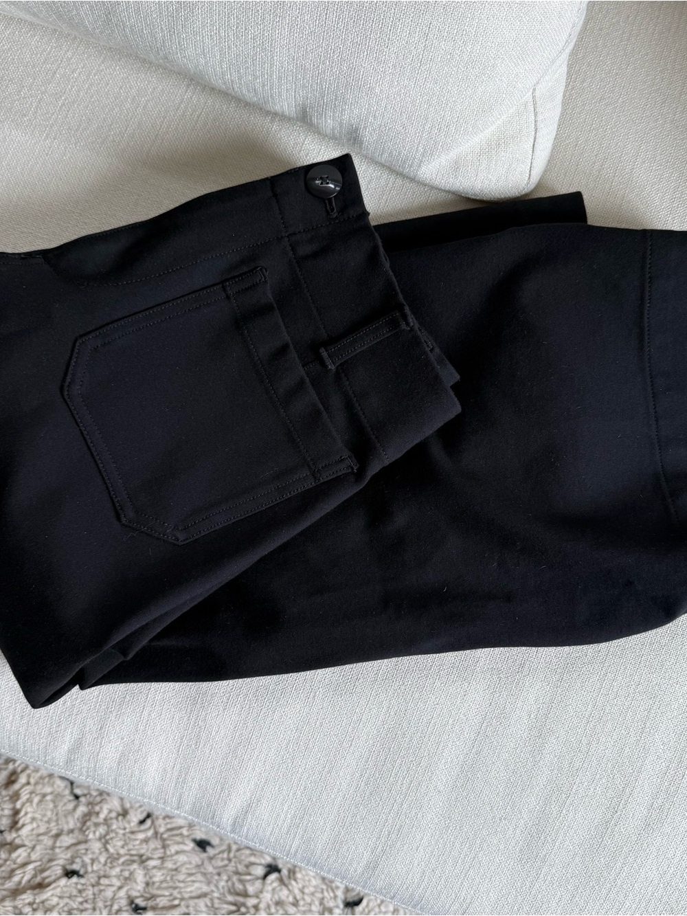 Anthropologie Maeve The Colette Pants 29P Black Ponte Wide Leg Crop - Picture 7 of 8